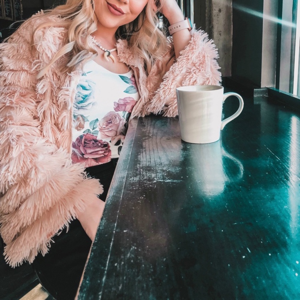 Pink Fur Cardigan - Picture 2 of 4